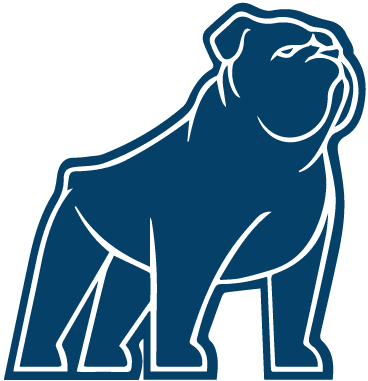 Blue bulldog logo